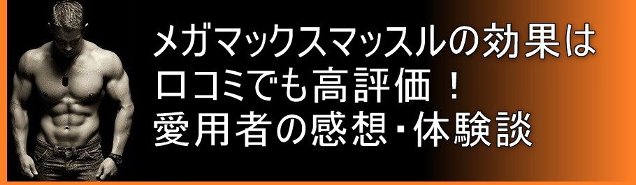 メガマックスマッスルの効果は口コミでも高評価！愛用者の感想・体験談